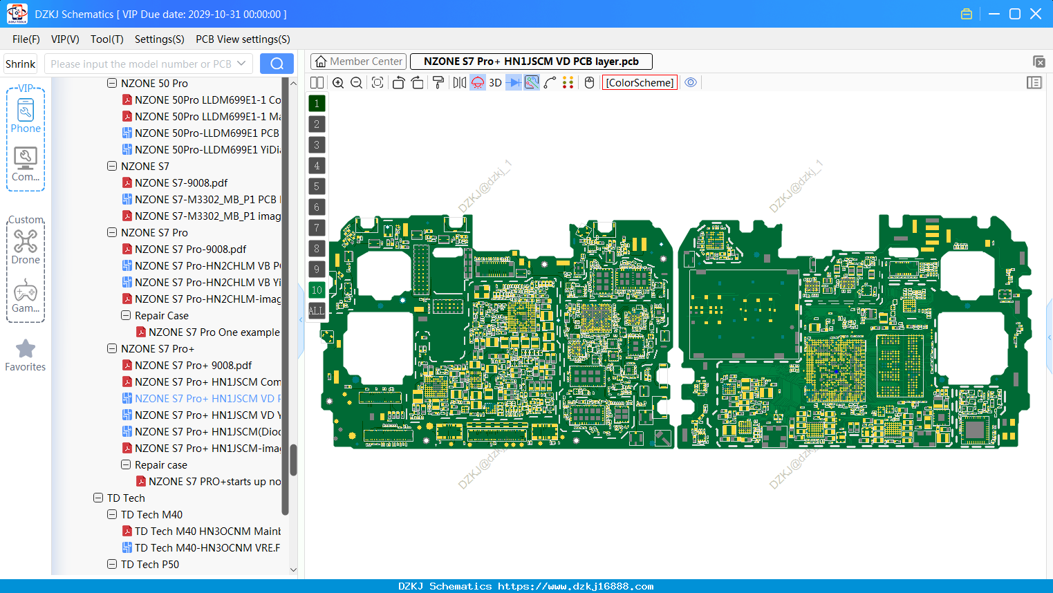 Huawei NZONE S7 Pro+ HN1JSCM VD PCB Layer